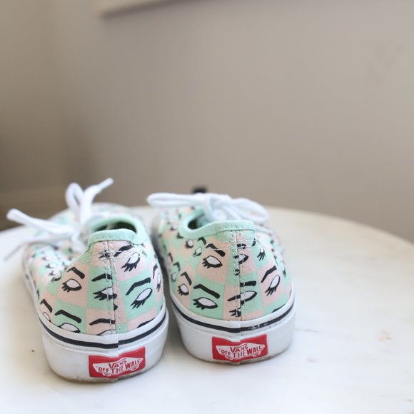 Vans Sneakers Pink and Green Size 7.5 - Picture 4 of 5